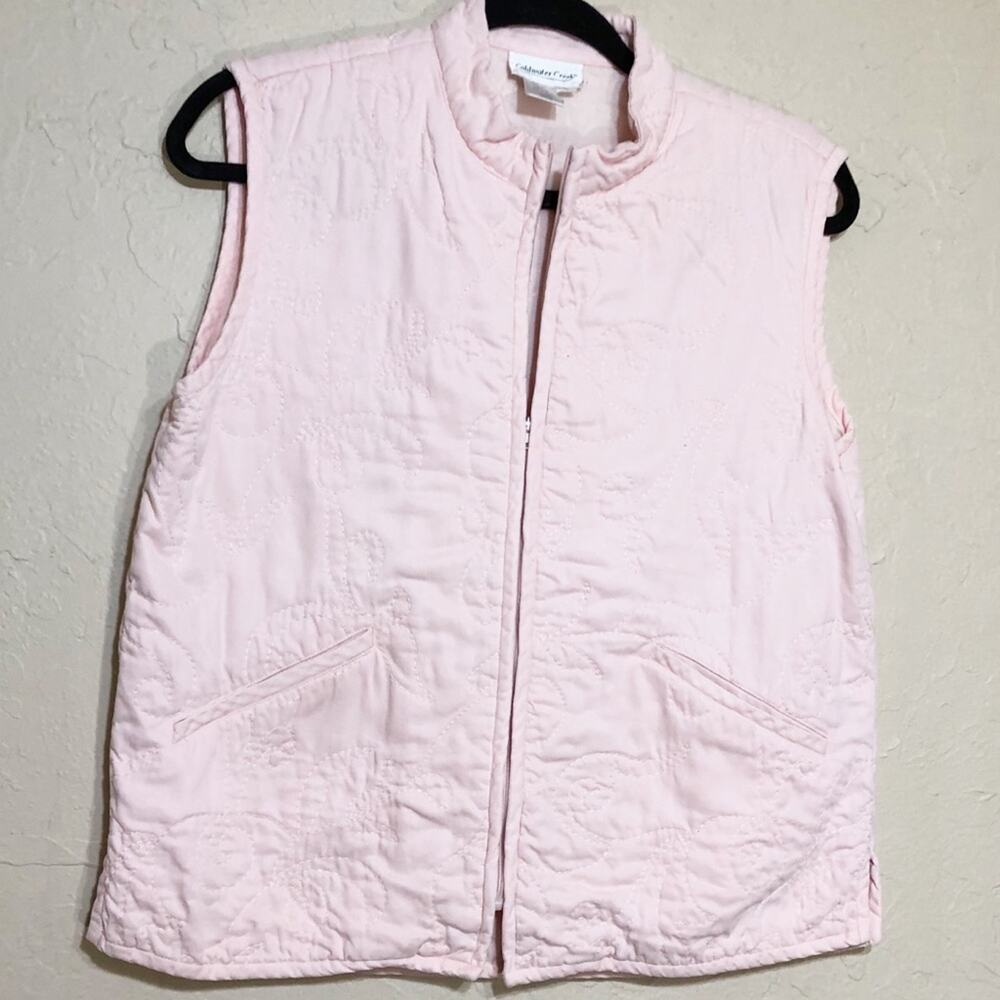 Coldwater Creek Pink Quilted Vest